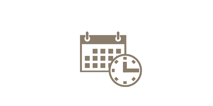 Icon mit Kalender und Uhr