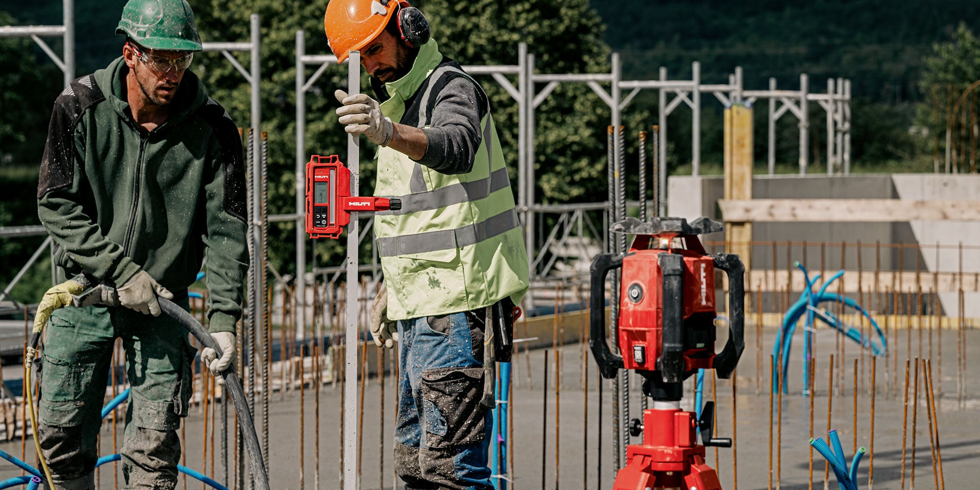 Rotationslaser auf der Baustelle